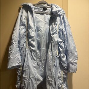 VINTAGE Jean Marc Philippe Light Blue Hooded Windbreaker Jacket